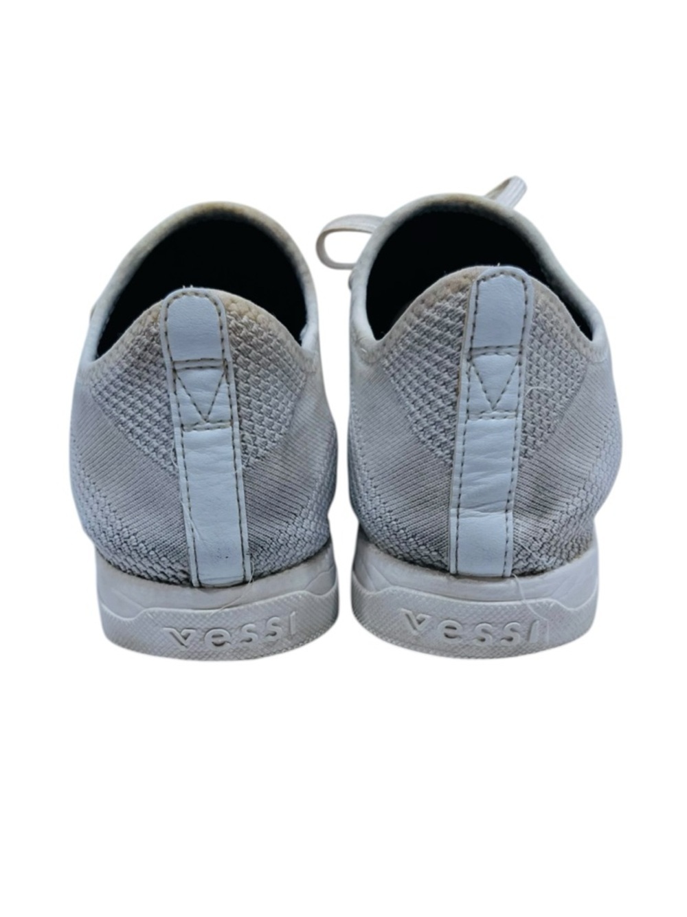 Vessi Weekend Waterproof Unisex White Knit Slip-On Sneakers 10 - Picture 6 of 8